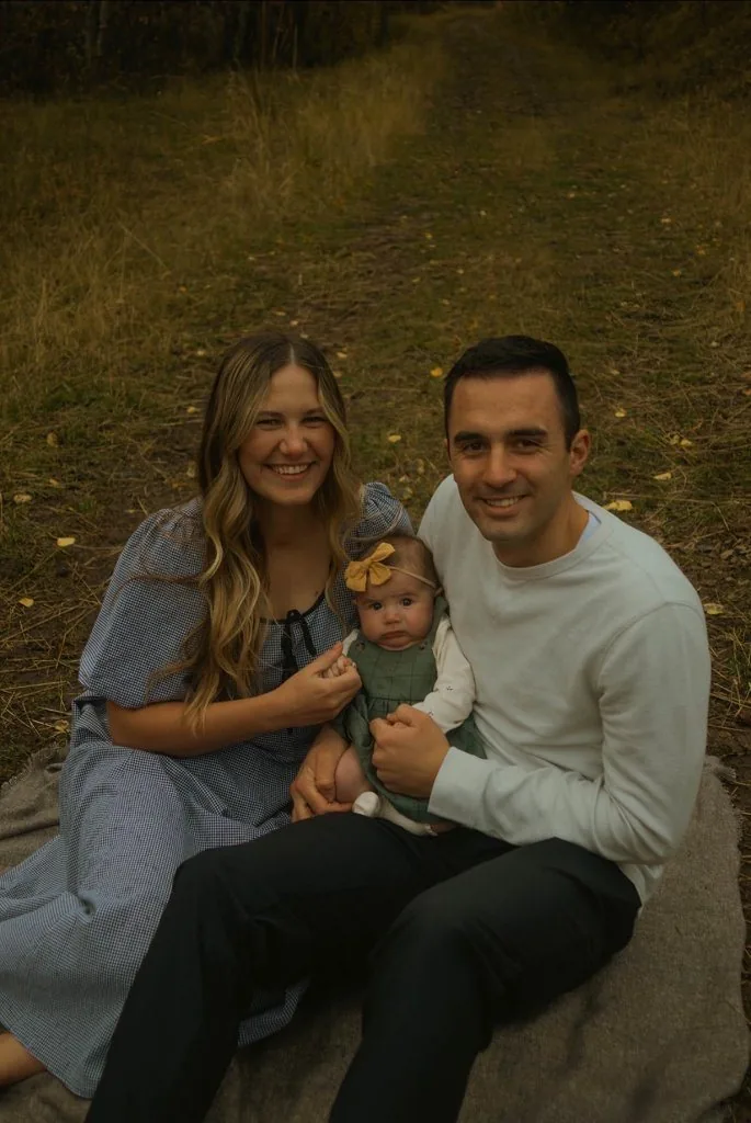 Casey's family sitting together